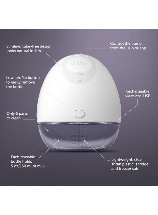 Elvie Breast Pump  Double, Wearable Breast Pump with App The Smallest, Quietest Electric Breast Pump  Portable Breast Pumps Hands Free & Discreet - 24mm/28mm Breast Shields Included - Image 4